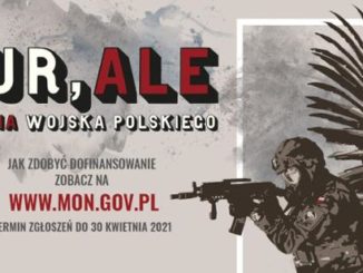 plakat promujący konkur ofert MON MUR,ALE HISTORIA WOJSKA POLSKIEGO - na plakacie współczesne i historyczne oblicze obrońcy narodu