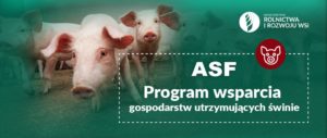 ASF - wsparcie ministerstwa dla gospodarstw, garafika informacyjna