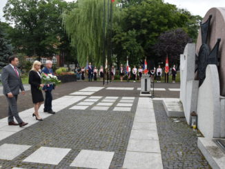 Delegacja Powiatu pod Pomnikiem Bohaterom Walk o Polskę