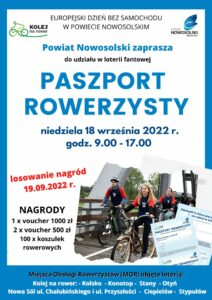 Plakat - 18 września 2022 godz. 9.00 - 17.00 Paszport Rowerzysty 