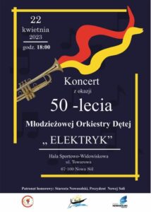 Plakat koncertu z okazji 50-lecia MOD Elektryk