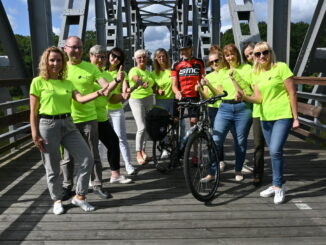 Pracownicy Starostwa zapraszają rowerzystów do wspólnej zabawy na ścieżce Kolej na rower