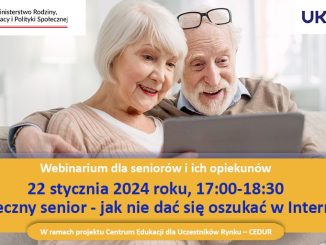 Bezpieczny senior - jak nie dać się oszukać w Internecie - webinar 22.-1.20243 godz. 17.00 - 18.00